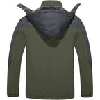 KEFITEVD Мъжко водоустойчиво ски/сноуборд яке, зелено-сиво, 2 XL