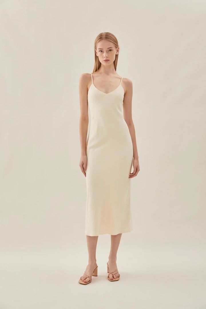 Marc O'Polo Women's cotton dress with straps, color "Ivory"