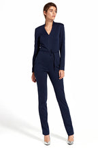 Women's knitted elegant jumpsuit Nife, dark blue