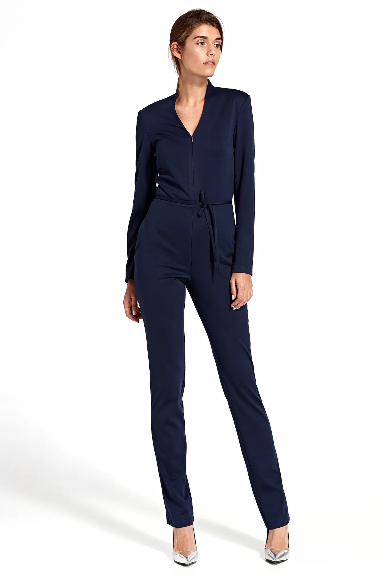 Women's knitted elegant jumpsuit Nife, dark blue