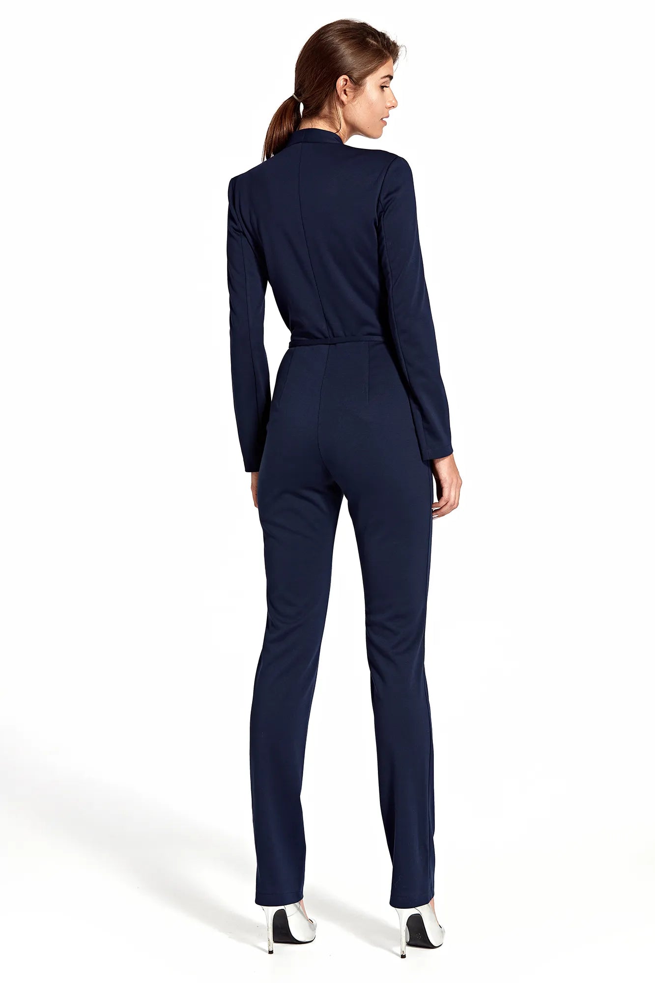 Women's knitted elegant jumpsuit Nife, dark blue
