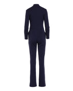 Women's knitted elegant jumpsuit Nife, dark blue