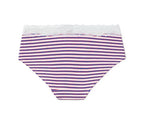 Set of 2 cotton bikinis, striped, white-blue-red 