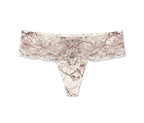 Set of two lace thongs, pink-beige