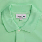 LACOSTE Детска памучна тениска с лого, зелена/тюркоаз