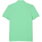LACOSTE Детска памучна тениска с лого, зелена/тюркоаз