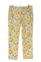 Liu Jo Women's 7/8 trousers, gray-green with yellow flowers