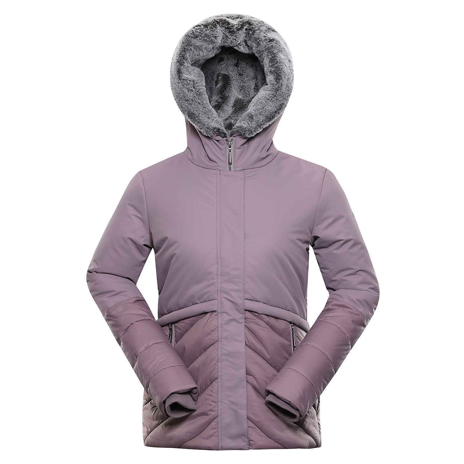 ALPINE PRO GABRIELLA 4 women's sports waterproof jacket with PTX membrane, rose ash color
