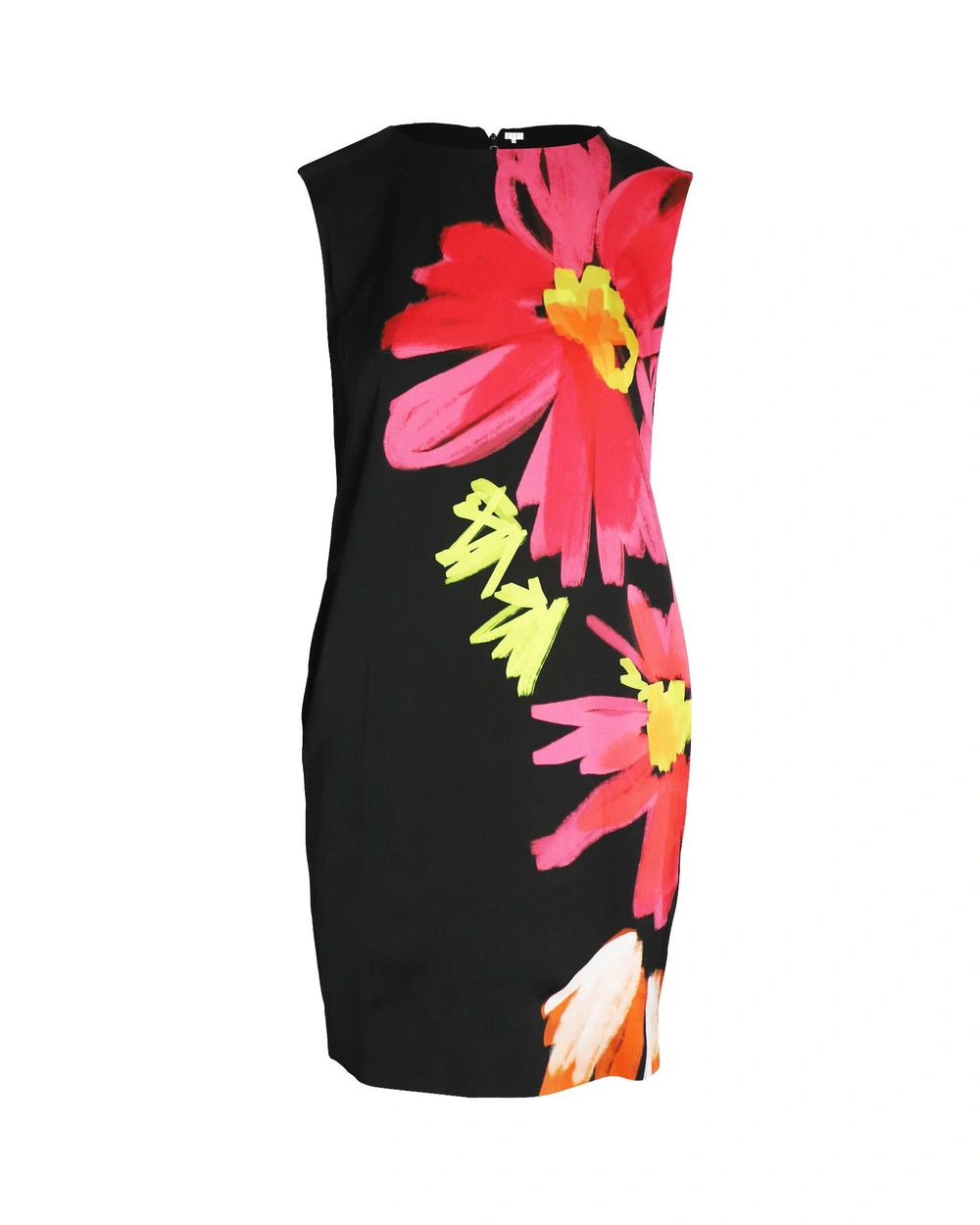 Escada Women's mid-length dress, black with floral print
