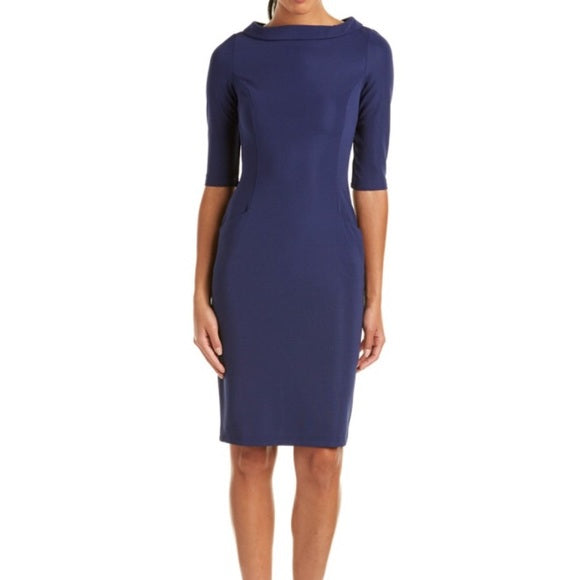 Women's elegant knitted dress Laura Bettini, dark blue