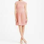 Escada Women's cotton dress with embroidery, peach color