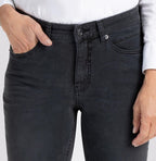 MAC JEANS MELANIE Women's cotton jeans in classic straight cut, gray 