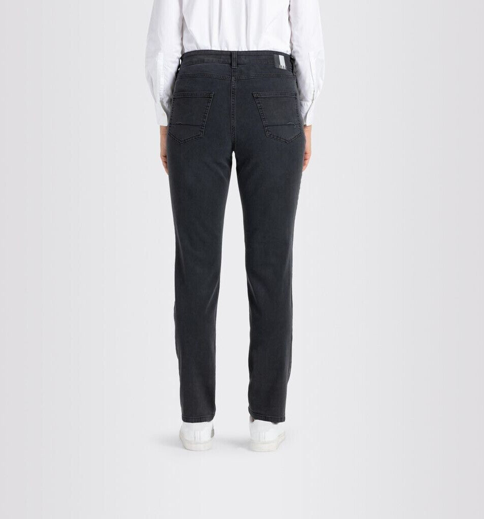 MAC JEANS MELANIE Women's cotton jeans in classic straight cut, gray 