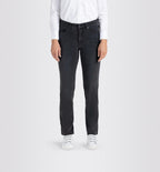 MAC JEANS MELANIE Women's cotton jeans in classic straight cut, gray 