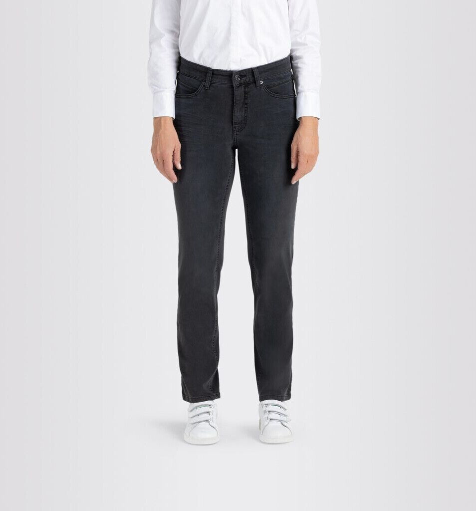 MAC JEANS MELANIE Women's cotton jeans in classic straight cut, gray 