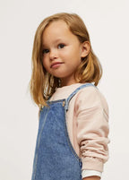 Denim dress for girl made of organic cotton, blue denim 