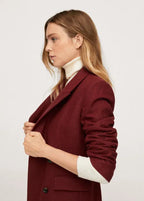 Вълнено дамско кросоувър сако MNG by Mango