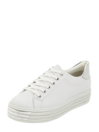 Tizian platform sneakers made of genuine leather, white