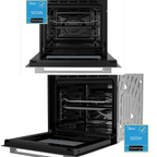 Midea компактна фурна за вграждане + микровълнова MEK45KIX 45 см, 13 функции, 5 микровълнови комбинирани функции. 2 ГОДИНИ ГАРАНЦИЯ