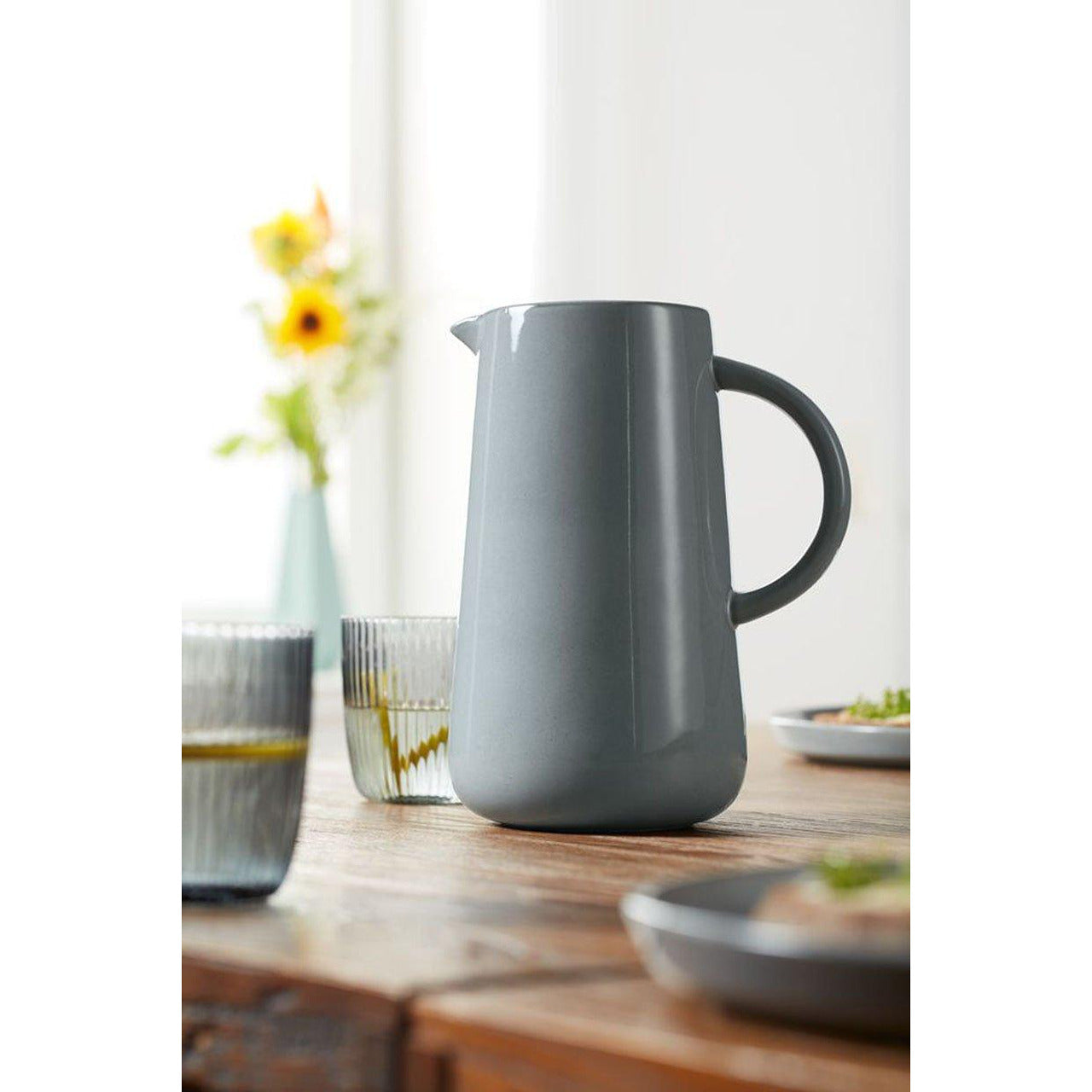 Мулти-функционална порцеланова кана 1,7 литра, сива