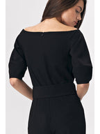 Nife Women's wide-leg jumpsuit, black 
