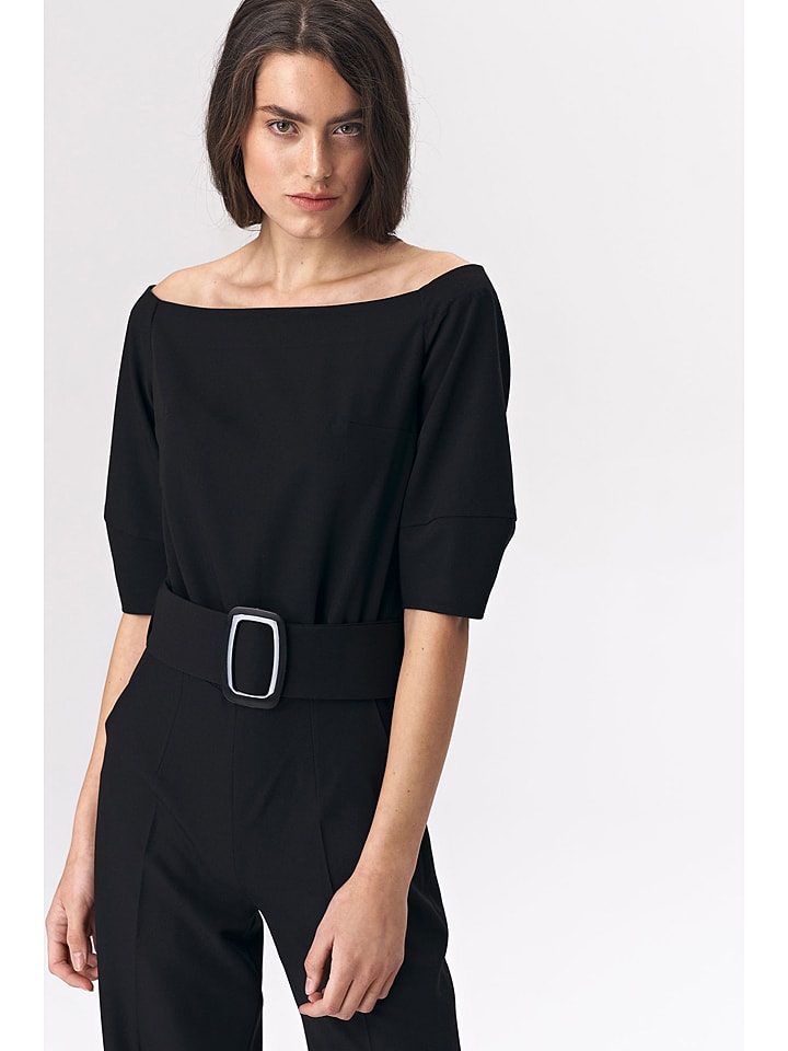 Nife Women's wide-leg jumpsuit, black 