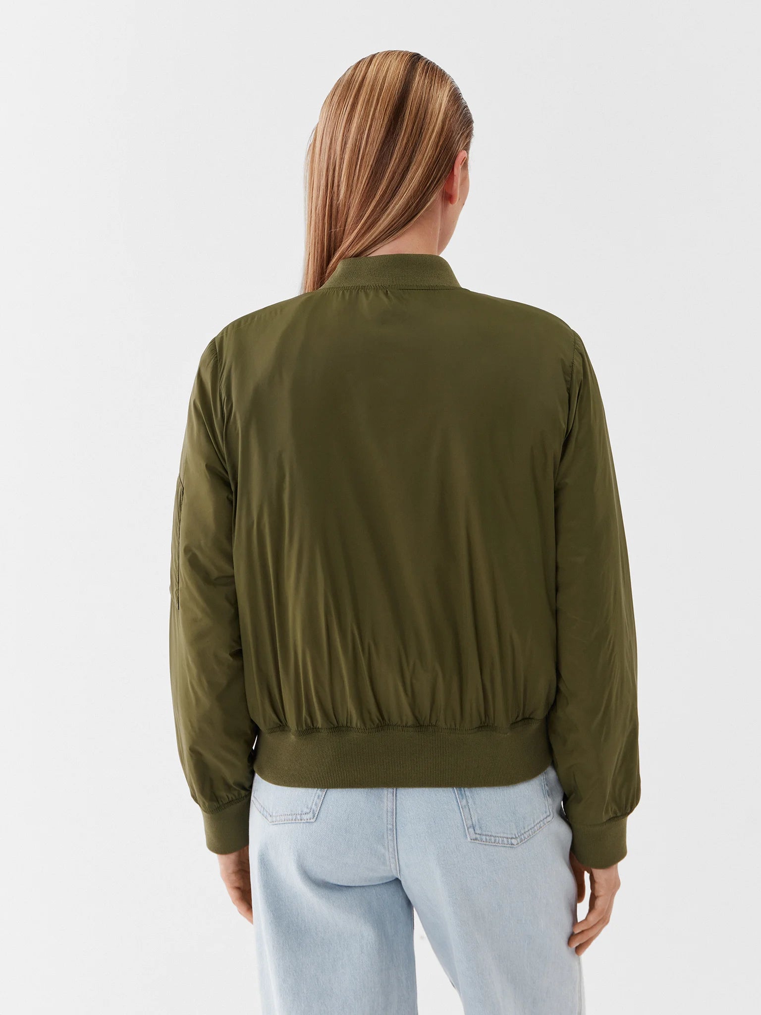 ONLY Women's classic bomber jacket, olive green
