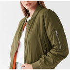 ONLY Women's classic bomber jacket, olive green