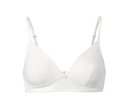 Set of two cotton bras with soft cups, blue and white 