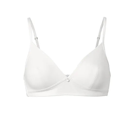 Set of two cotton bras with soft cups, blue and white 