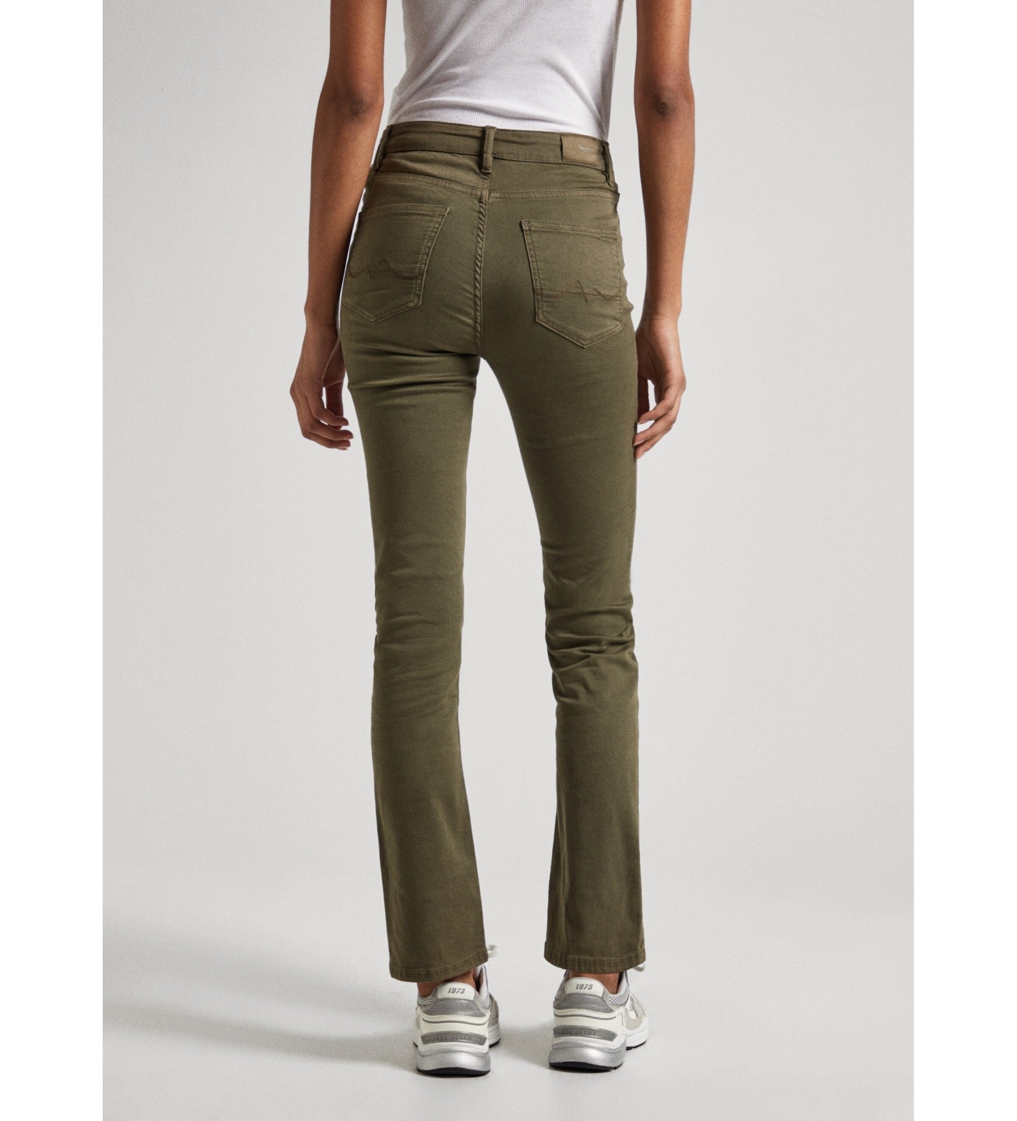 Women's cotton jeans PEPE JEANS, olive green 