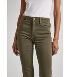 Women's cotton jeans PEPE JEANS, olive green 