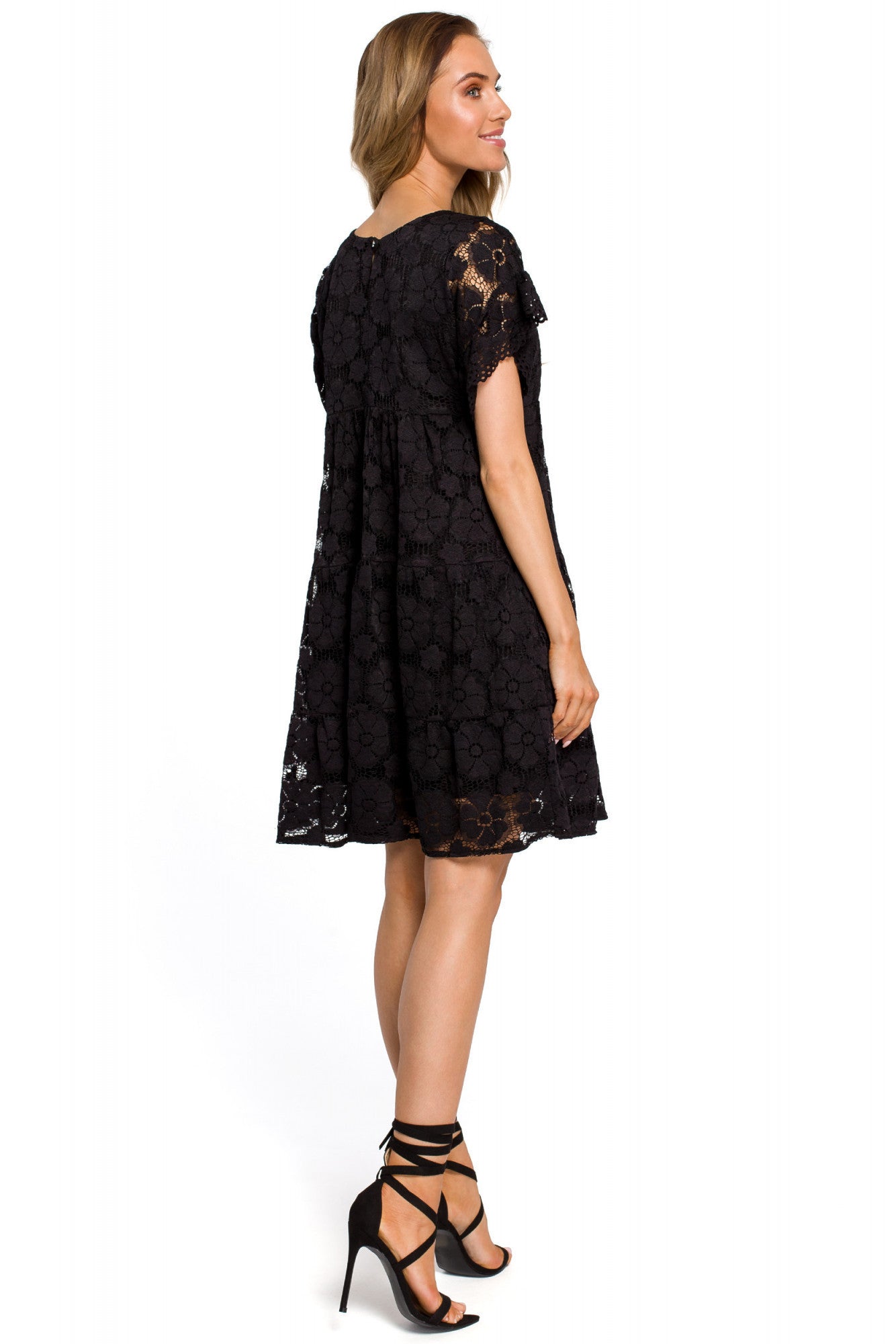 Made of Emotion Women's elegant lace dress, black