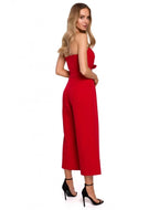 Made of Emotion Women's elegant jumpsuit with corset, red