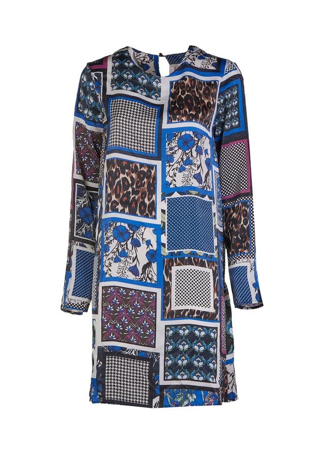 Blugirl Folies Women's classic short dress, multi-colored print