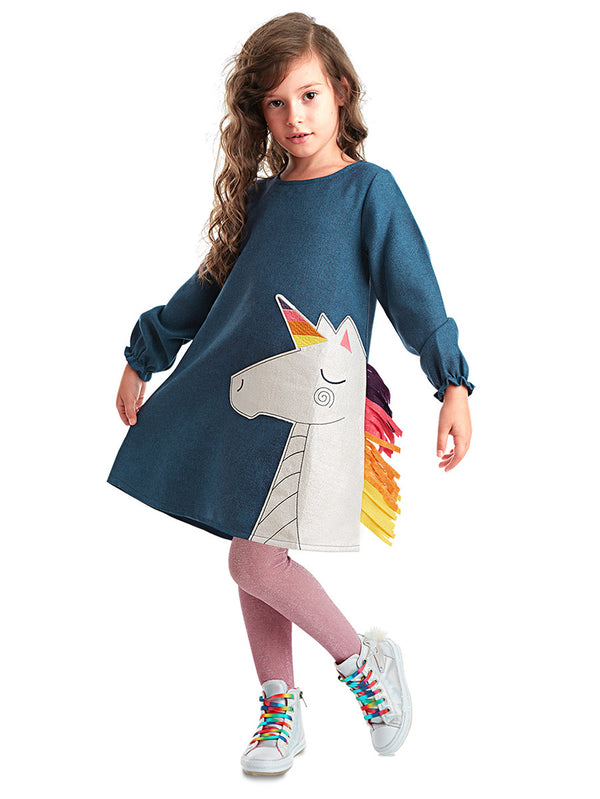 Детска рокля с еднорог Denokids
