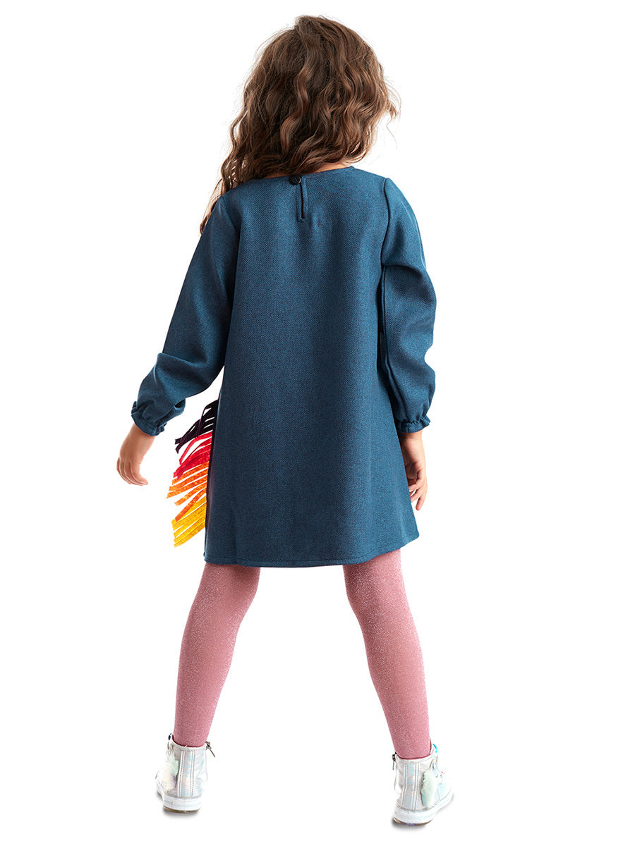Children's dress with Unicorn applique, Denokids