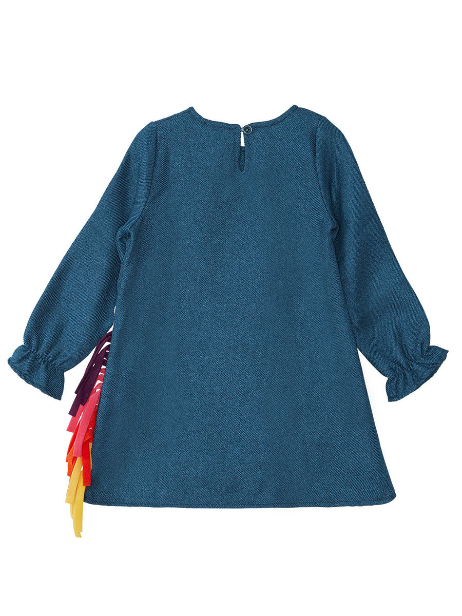 Children's dress with Unicorn applique, Denokids