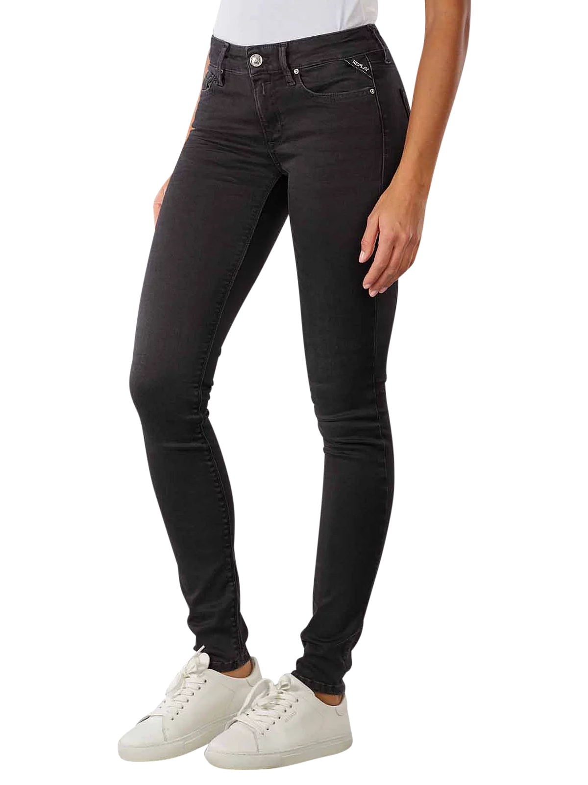 Women's cotton jeans Replay New Luz, black