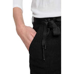 Replay women's trousers with glitter effect, black