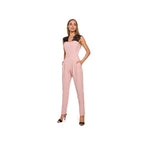 Made of Emotion Women's elegant jumpsuit with lace, pink