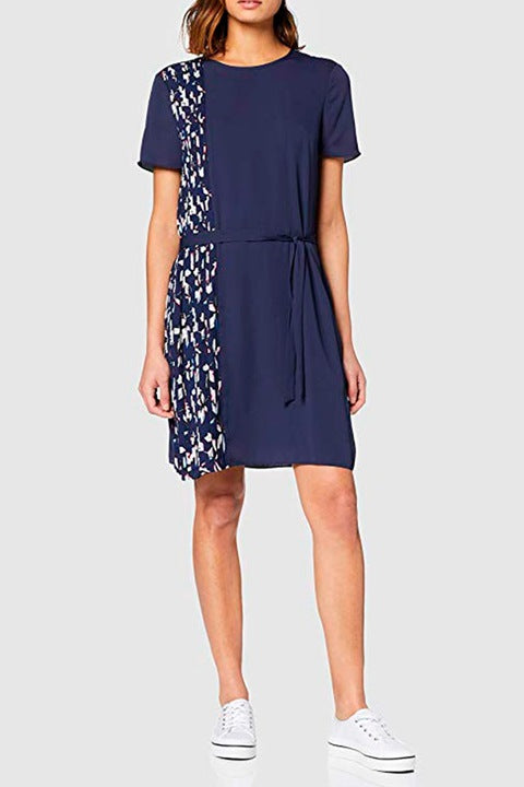 Women's knitted dress Tommy Hilfiger, dark blue with decoration