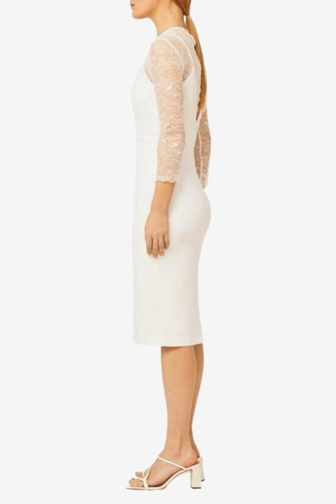 Ivy &amp; Oak Formal dress with lace, white 
