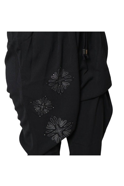 Women's sports pants with floral print Desigual, black