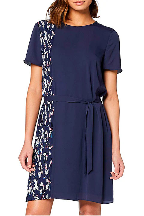 Women's knitted dress Tommy Hilfiger, dark blue with decoration