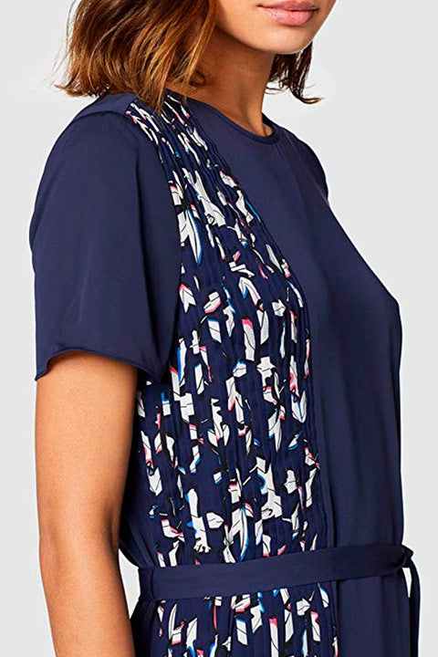 Women's knitted dress Tommy Hilfiger, dark blue with decoration
