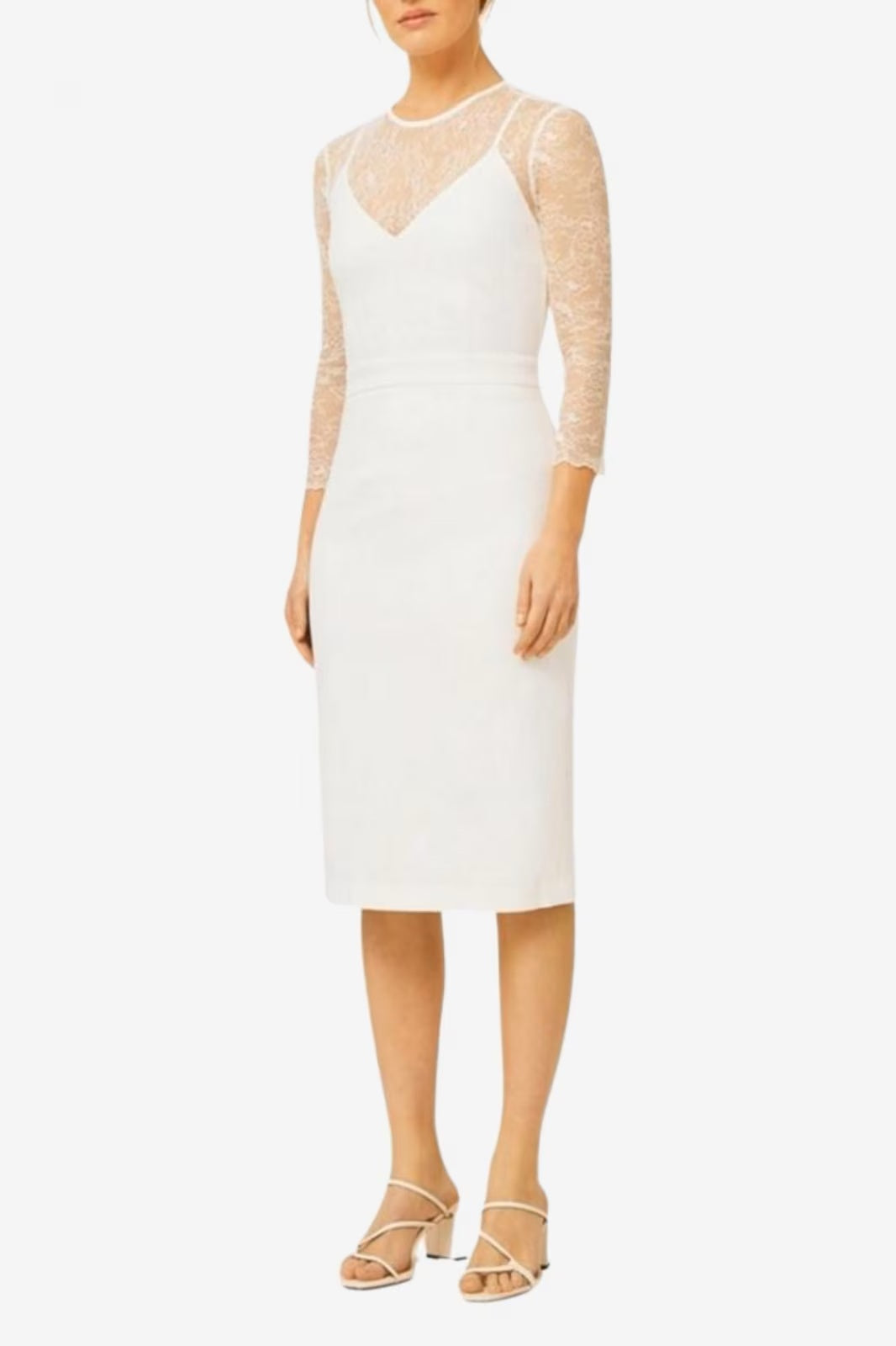 Ivy &amp; Oak Formal dress with lace, white 