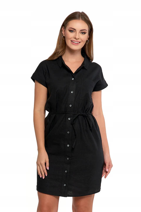 Flip-Flop Sporty-elegant cotton dress-shirt, black