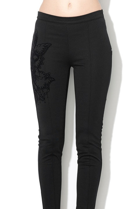 Women's sporty-elegant pants Desigual Abril, black