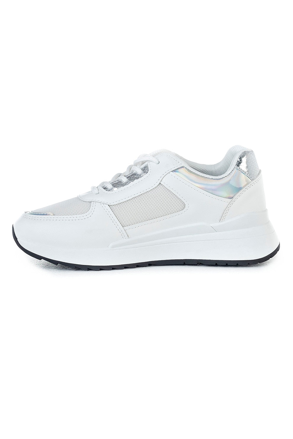 Sneakers with holographic details MUSK, white